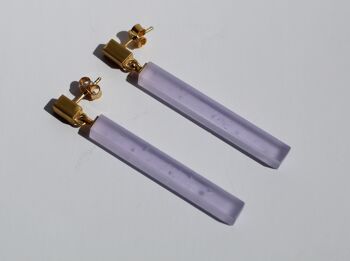 Boucles d'oreilles longues SOULBOTTLE VIOLET 1