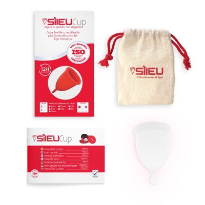 Sileu Divine Menstruationstasse, transparente Farbe