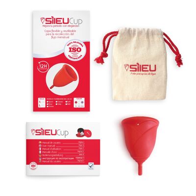 Sileu Rose Menstruationstasse, rote Farbe