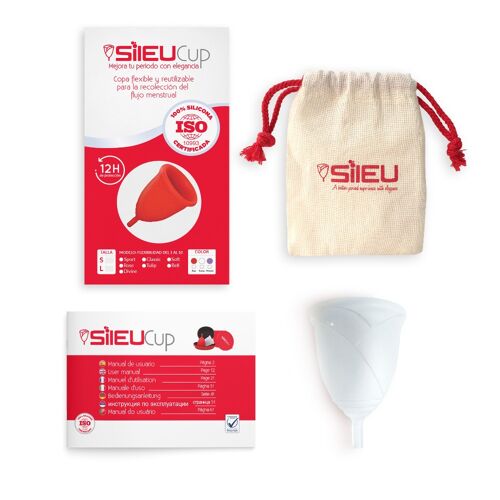 Sileu Rose Copa menstrual, Color Transparente