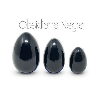 Sileu Kegel - Trainer per il pavimento pelvico per esercizi di Kegel con set di 3 pietre semipreziose - Ossidiana