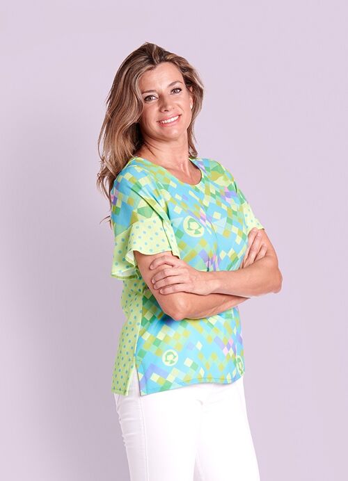 Blusa Volantes Rombos