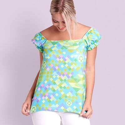 Blusa a righe con rombi