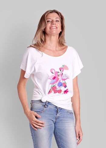 T-Shirt Mix Flamants Roses 3
