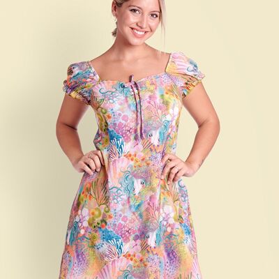 Watercolor Rulé Dress