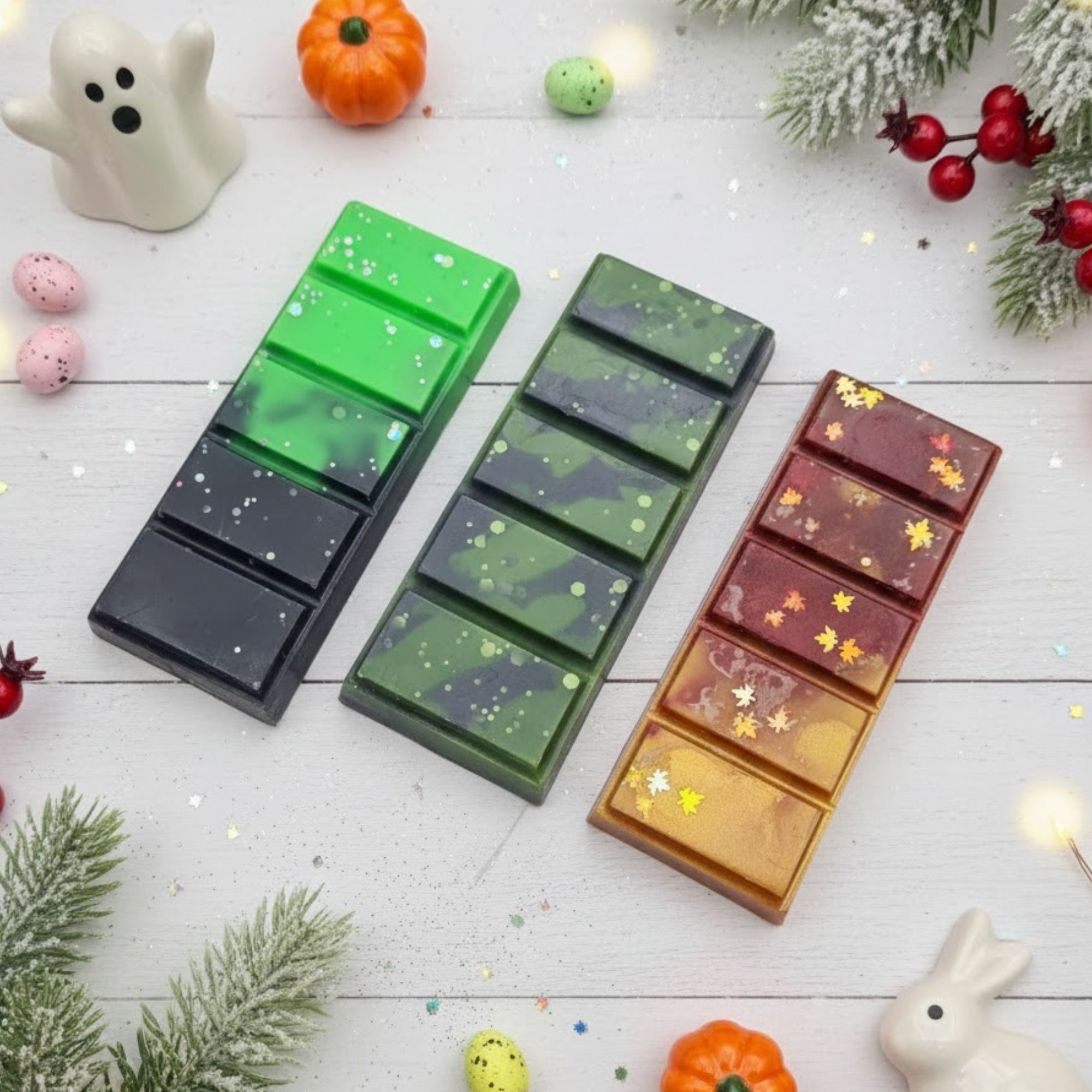50 x Seasonal Scented Wax Melts Snap Bar Bundle