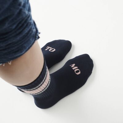 Reflective socks - Navy blue