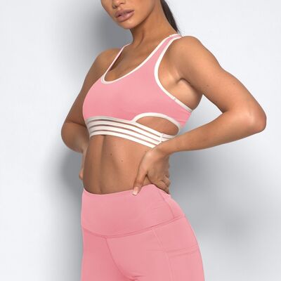 Powder Pink Racer Back Sports Bra