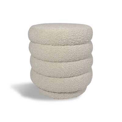 POUF GIREVOLE IN TESSUTO
 BOCCOLA BEIGE
 44.5X44.5X45CM LINUS