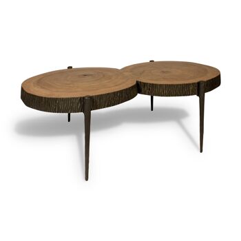 Table basse en bois
 d'acacia massif
 140x80xh43cm lagos 1