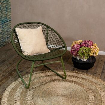 Fauteuil lounge outdoor
 bao bao tresse - vert
 olive 75x71.5x72.5cm 5