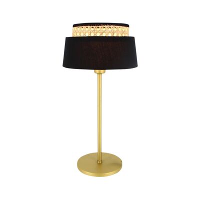 Lampe de table en métal
 noir et doré h41cm
 avero