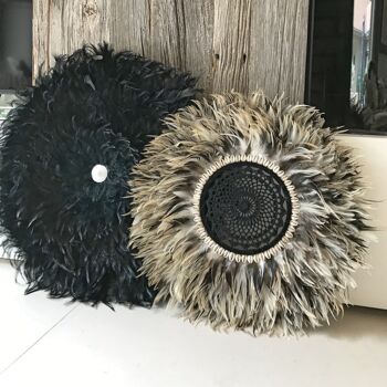 Decoration en plumes
 jujuhat naturelles/
 coquillages ø50 cm kapau 5