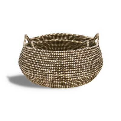SET 2 BASKETS
 FROM THE SEA WITH HANDLES
 Ø50X27; Ø37X22CM CONDAO