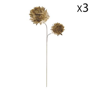SET 3 FEATHER FLOWERS
 NATURAL COLOR DUCK
 H70CM FAGIANO