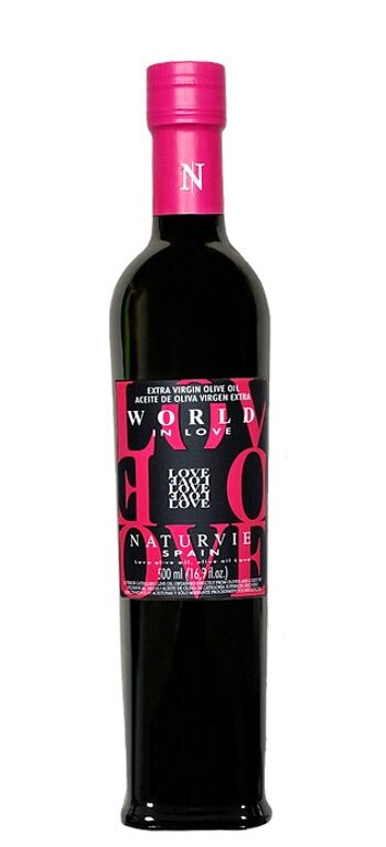 World in Love 500 ml d'huile d'olive extra vierge