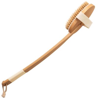 Brosse sèche YÙ avec manche, poils naturels purs