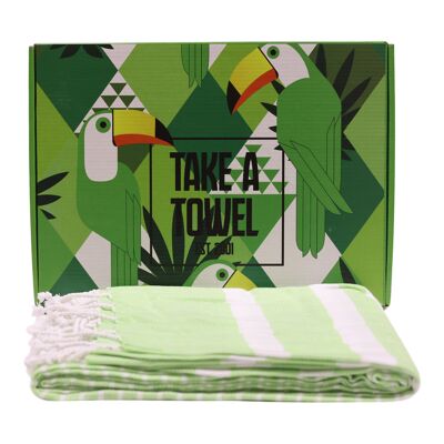 Nehmen Sie ein Handtuch Hamamdoek groen Toekan TAT 4A-2