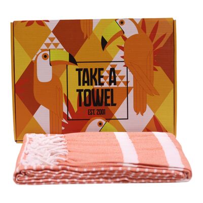 Nehmen Sie ein Handtuch Hamamdoek oranje Toekan TAT 4A-6