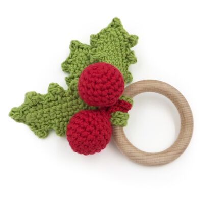 HIVERS - TEETHER & HOCHET POUR BÉBÉ EN COTON BIO