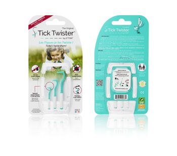 Présentoir de 12 blisters de tire-tiques "Set Humain" Tick Twister® 3