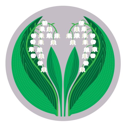Lilly of the valley extra large mat 280mm diameter