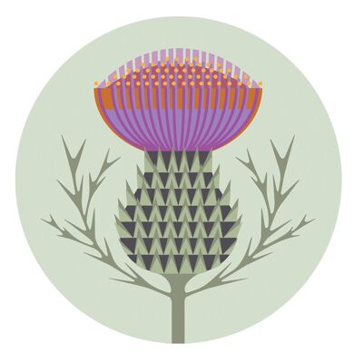 Thistle coaster 97mm diameter