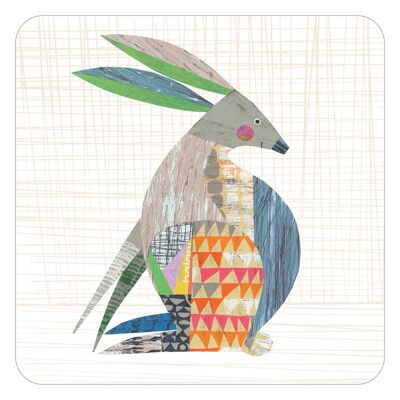 Handsome Hare II table mat 222mm x 222mm square