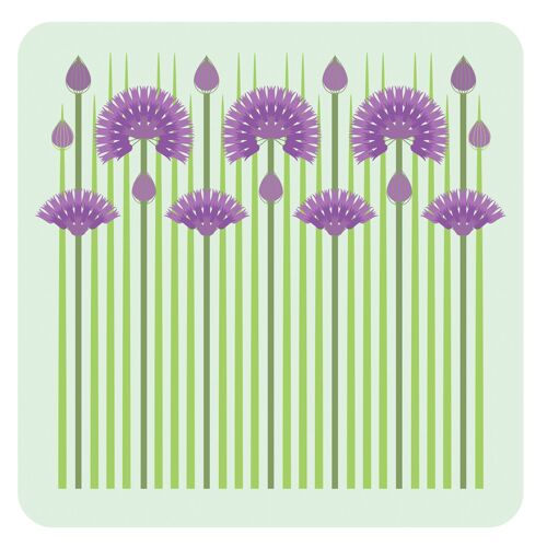 Chives table mat 222mm x 222mm square