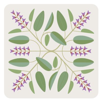 Sage table mat 222mm x 222mm square