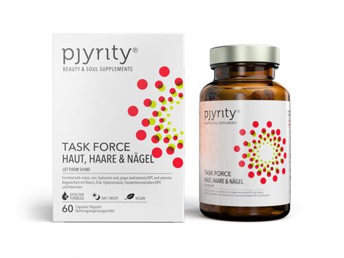 Task Force Haut, Haare und Nägel - schöne Haare, Haarkur, Biotin, OPC, Niacon, Vitamin B3, feste Fingernägel, reine Haut, Inner Beauty, Beauty Kapsel, Pille, kräftig, glänzendes Haar, Haarausfall, Alpecin