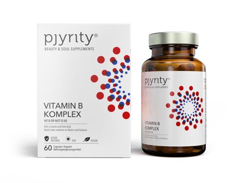 Vitamin B Komplex. Vit B or not to be - Regulierung Hormone, Verringerung Müdigkeit und Ermüdung, psyche, psychisch, vegan, aus Deutschland, glas statt plastik