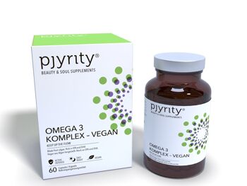 Complexe Oméga 3 - végétalien. Gardez le débit. À base d'algues, vision normale, vitamines, fonction cardiaque, cholestérol, DHA, EPA, gélule 2