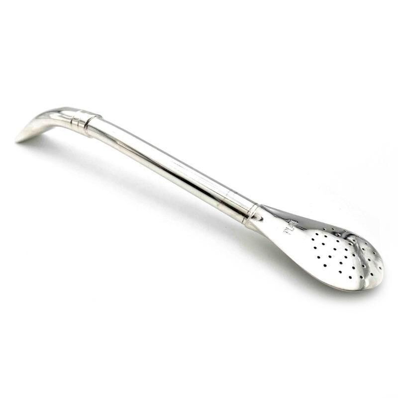 Alpaca Mate Bombilla - Placcato argento 925