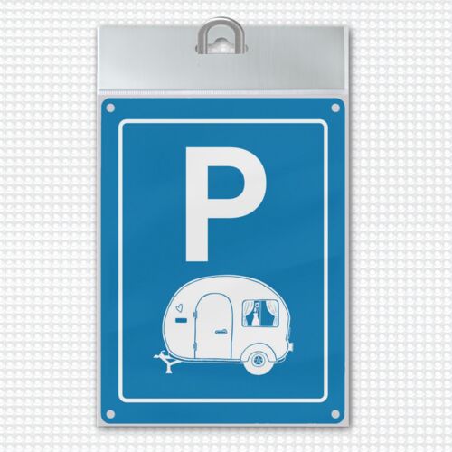 Wohnwagen Parkplatz Metallschild