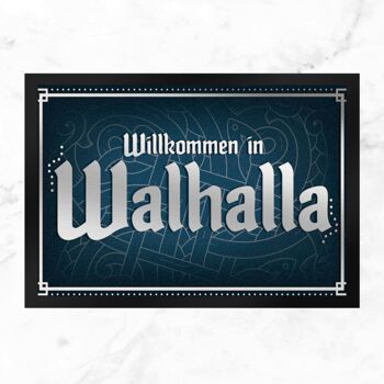 Welcome to Valhalla paillasson avec motif runes 2