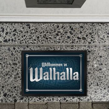 Welcome to Valhalla paillasson avec motif runes 3