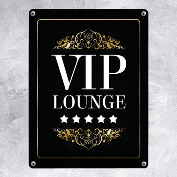 Enseigne en métal lounge VIP avec motif 5 étoiles 2