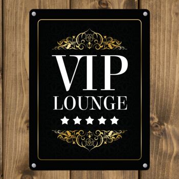 Enseigne en métal lounge VIP avec motif 5 étoiles 3