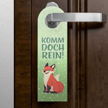 Entrez ou le renard a besoin de repos Affichette de porte avec un mignon renard 2