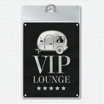 Enseigne en métal VIP Lounge Caravan 1