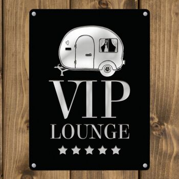 Enseigne en métal VIP Lounge Caravan 3