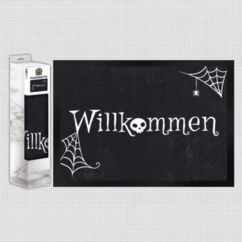 Paillasson Welcome Halloween en 35x50 cm avec des motifs effrayants 1