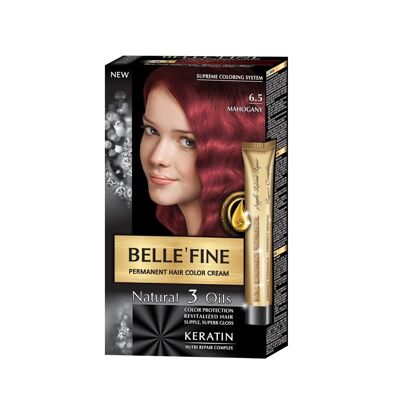 Permanente Haarfarbe Creme Belle`Fine # 6.5 - Mahagoni