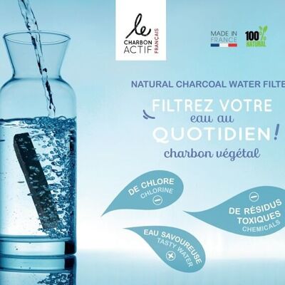 Französischer natürlicher Wasserfilter aus pflanzlicher Holzkohle: Filterstab
