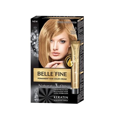Permanente Haarfarbe Creme Belle`Fine # 9.3 - Honig Bernstein