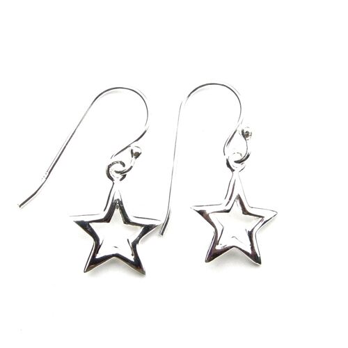 Pretty 925 Silver Star Earrings