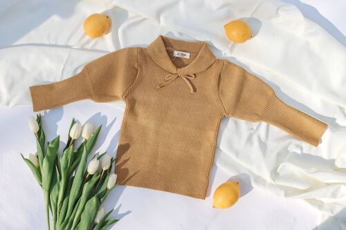 Fiora Puff Sleeves Sweater - 100% Cotton