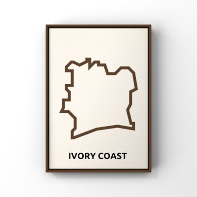 Map of Ivory Coast - A3