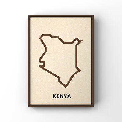 Map of Kenya - A4
